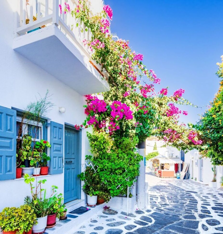 Mykonos,Island,,Greece,-,Mykonos,Old,Town,With,Whitewashed,Houses